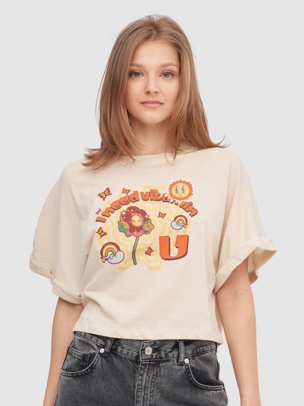 In side Camiseta crop Vitamina