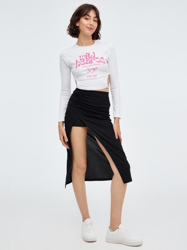 In Side Camiseta Crop Wild Heards