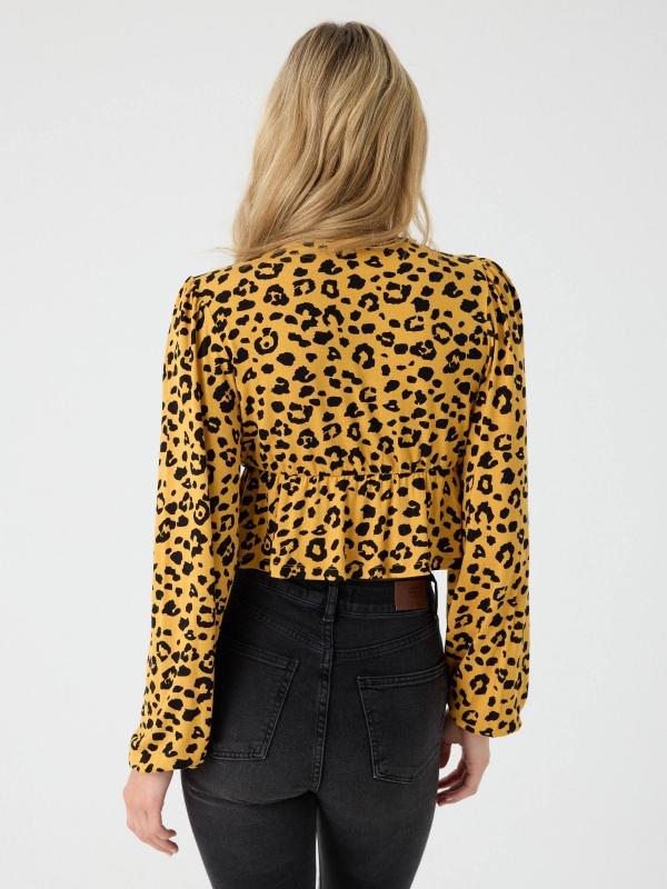 In Side Camiseta Cropped Animal Print Lazada