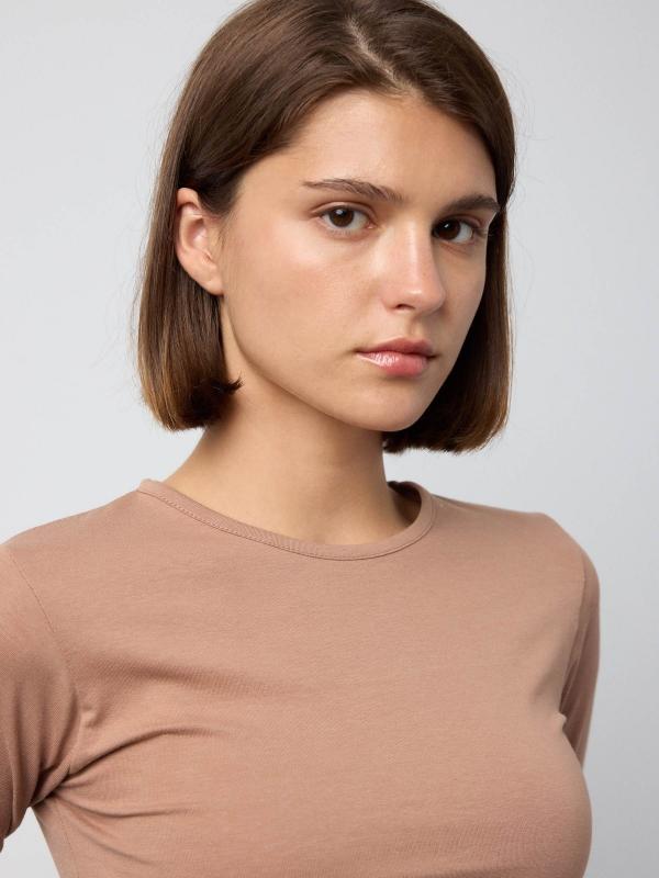 In Side Camiseta Cropped Manga Larga