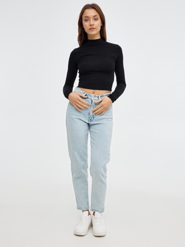 In Side Camiseta Cuello Alto Terciopelo