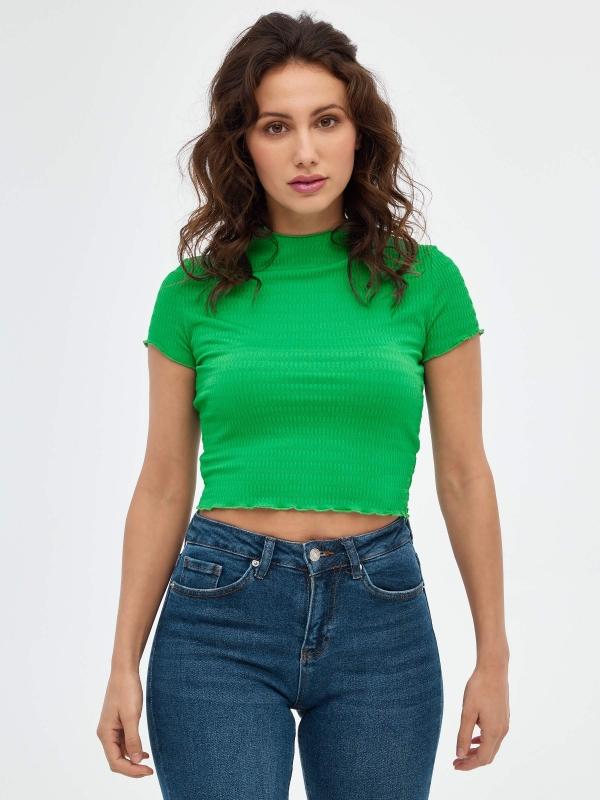 In side Camiseta curly con textura