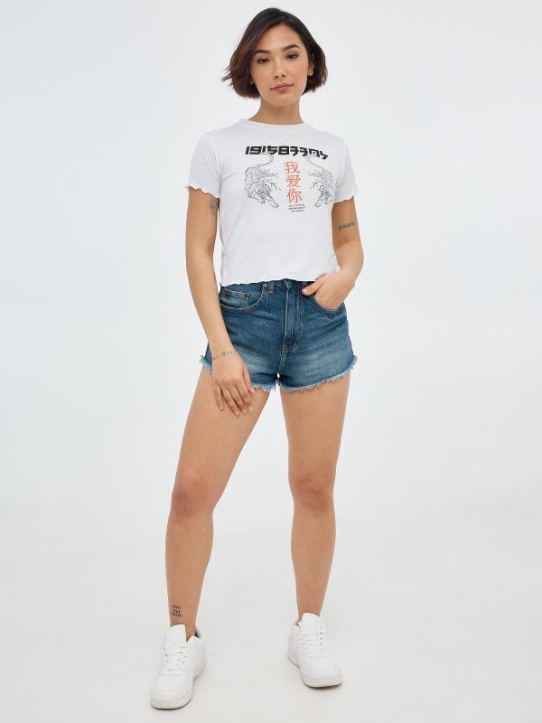 In Side Camiseta Curly Print Tigres