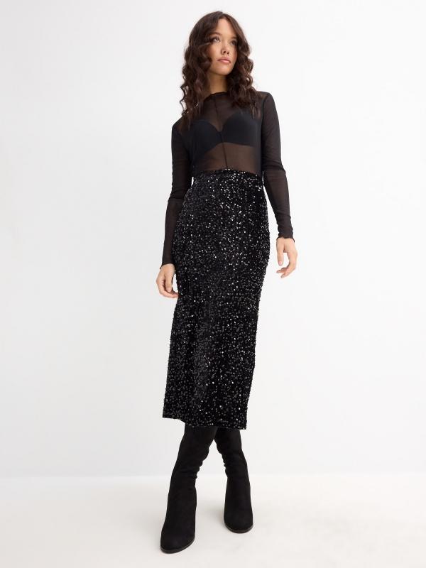 In Side Camiseta De Mesh Con Curly