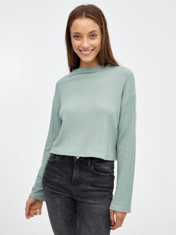 In side Camiseta de tejido con textura