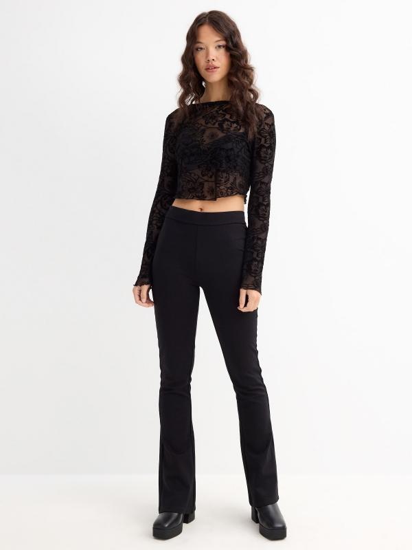 In Side Camiseta De Tul De Flores