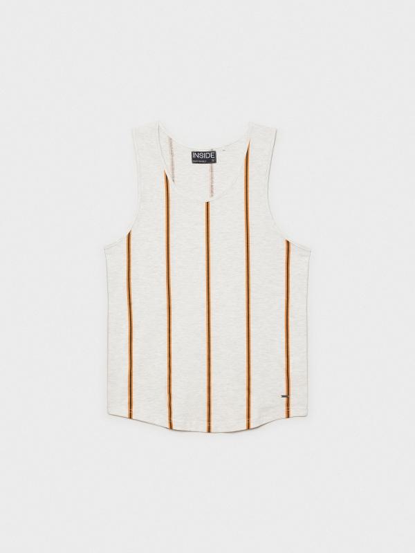 In Side Camiseta Desmangada De Rayas