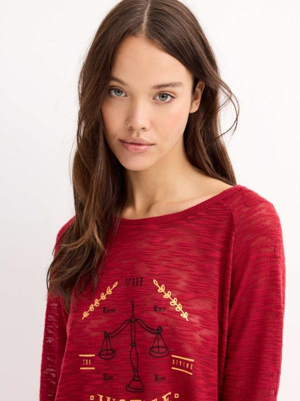 In Side Camiseta Devoré Estampado Justice