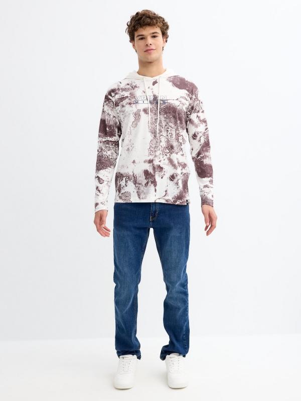 In Side Camiseta Estampada Capucha Ajustable