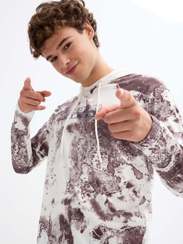 In Side Camiseta Estampada Capucha Ajustable