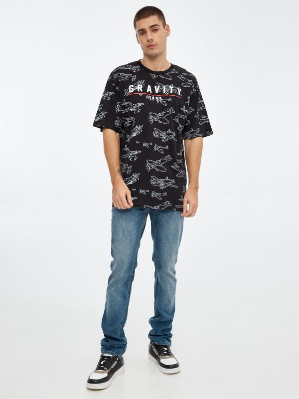 In Side Camiseta Estampado Aviones