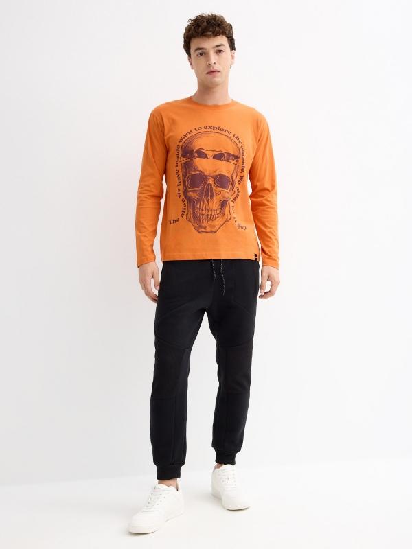 In Side Camiseta Estampado Calavera Alien