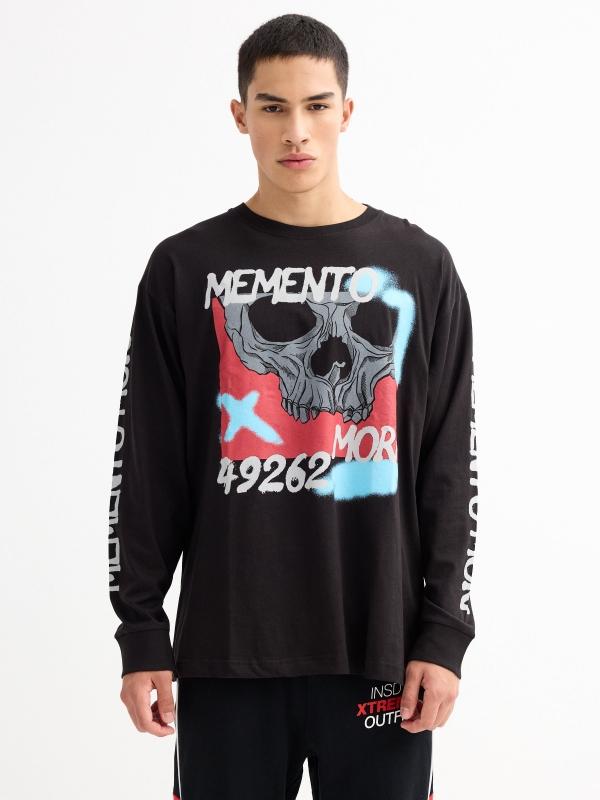 In side Camiseta estampado calavera