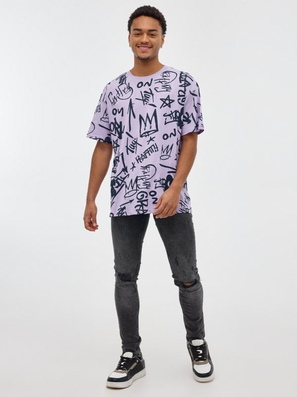 In Side Camiseta Estampado Graffiti