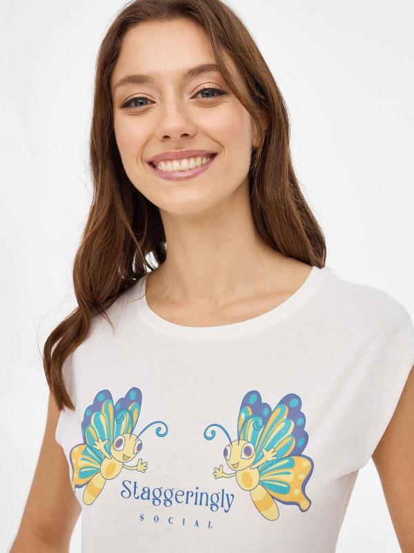In Side Camiseta Estampado Mariposas