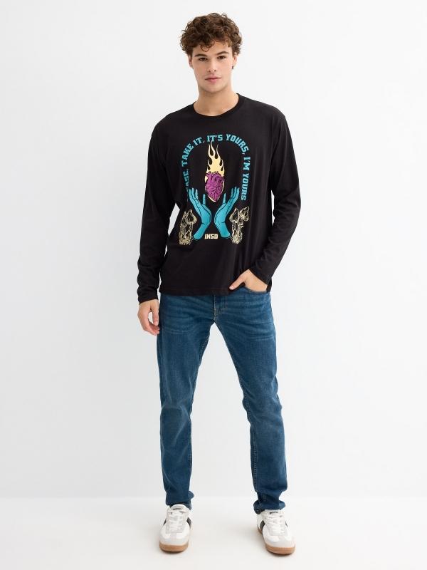 In Side Camiseta Estampado Psicodélico