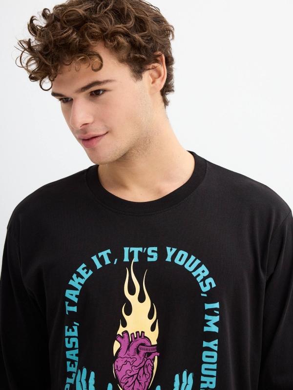 In Side Camiseta Estampado Psicodélico