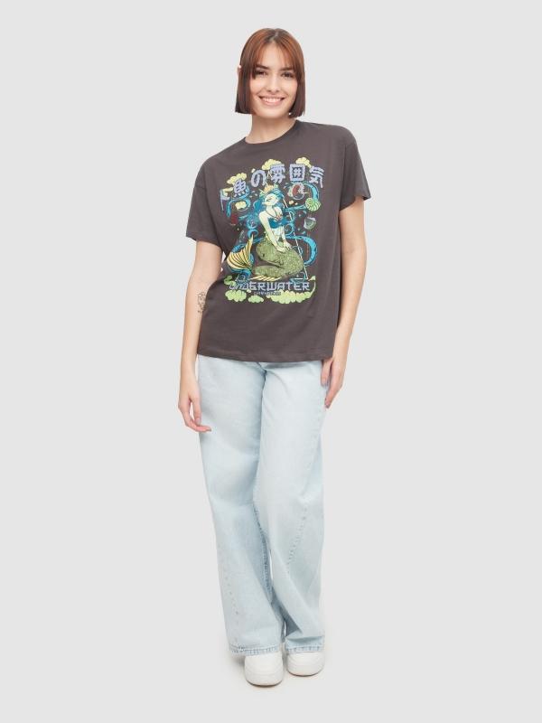 In Side Camiseta Estampado Sirena