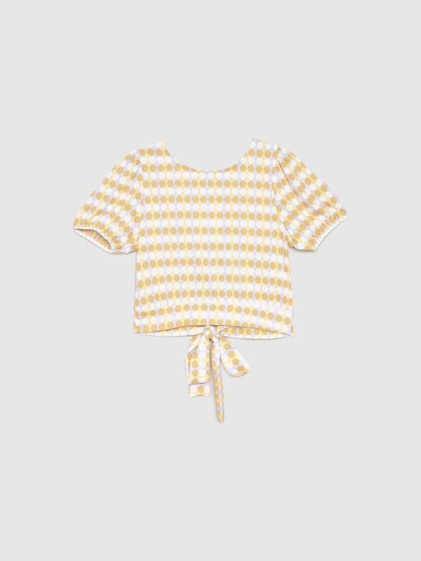 In Side Camiseta Estampado Sixties Con Lazo