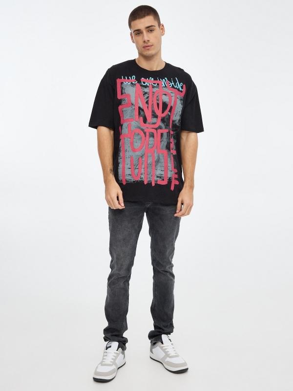 In Side Camiseta Estampado Texto