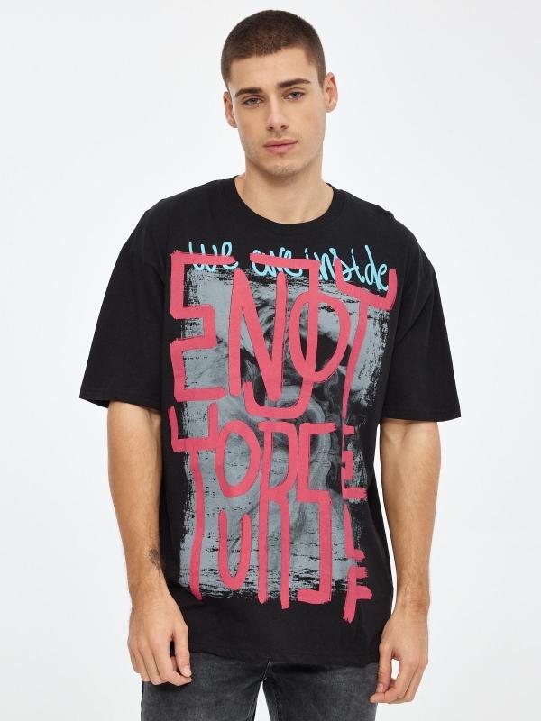 In side Camiseta estampado texto