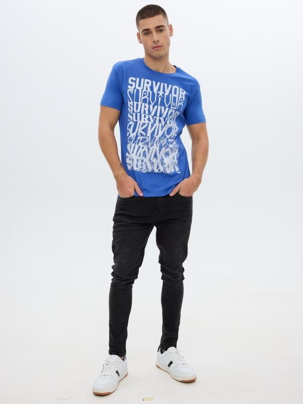 In side Camiseta estampado texto