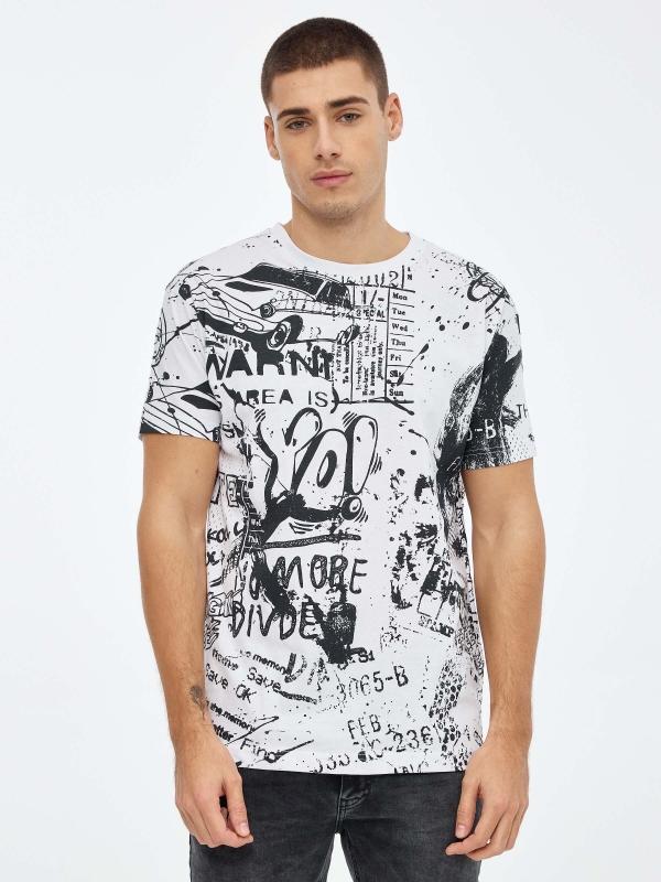 In Side Camiseta Estampado Total