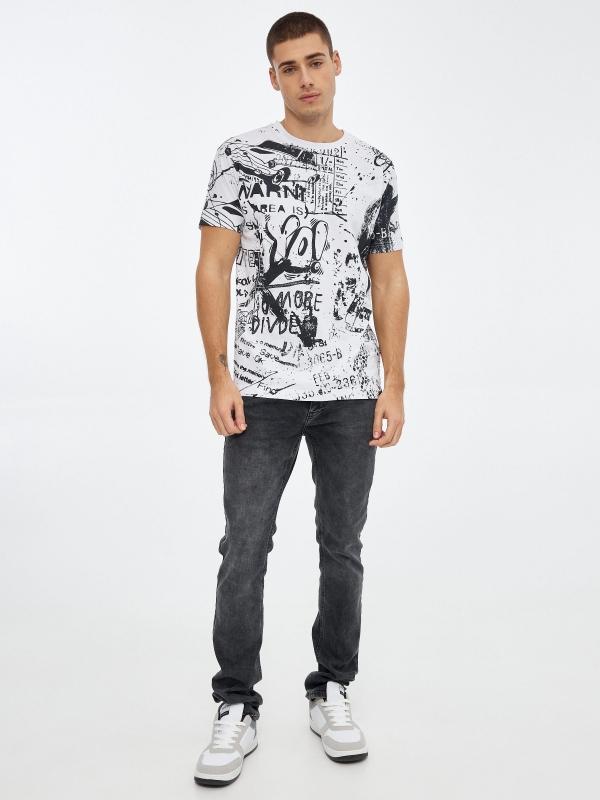 In Side Camiseta Estampado Total