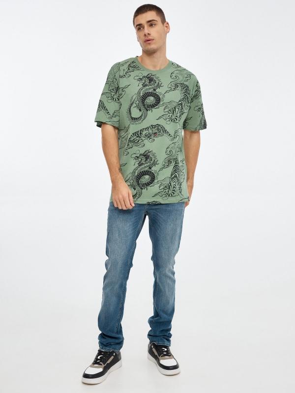 In Side Camiseta Estapado Japonés