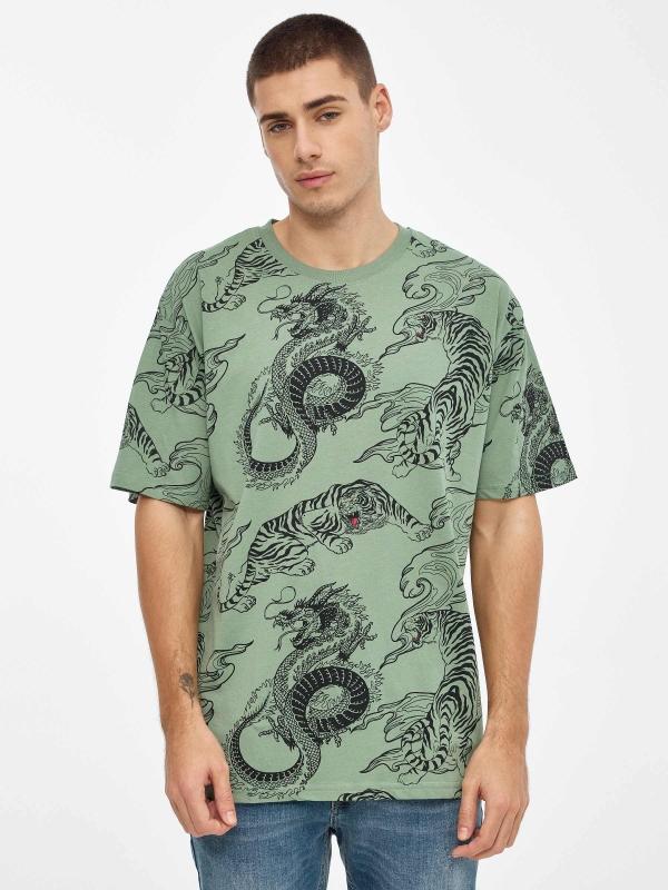 In side Camiseta estapado japonés