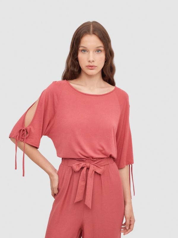 In side Camiseta fluida lazos