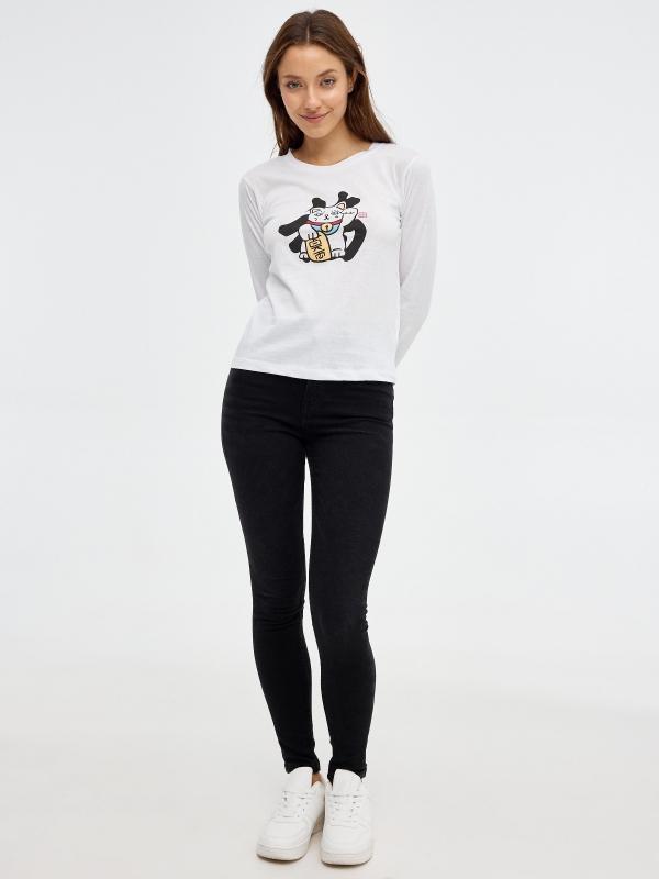 In Side Camiseta Gato Chino