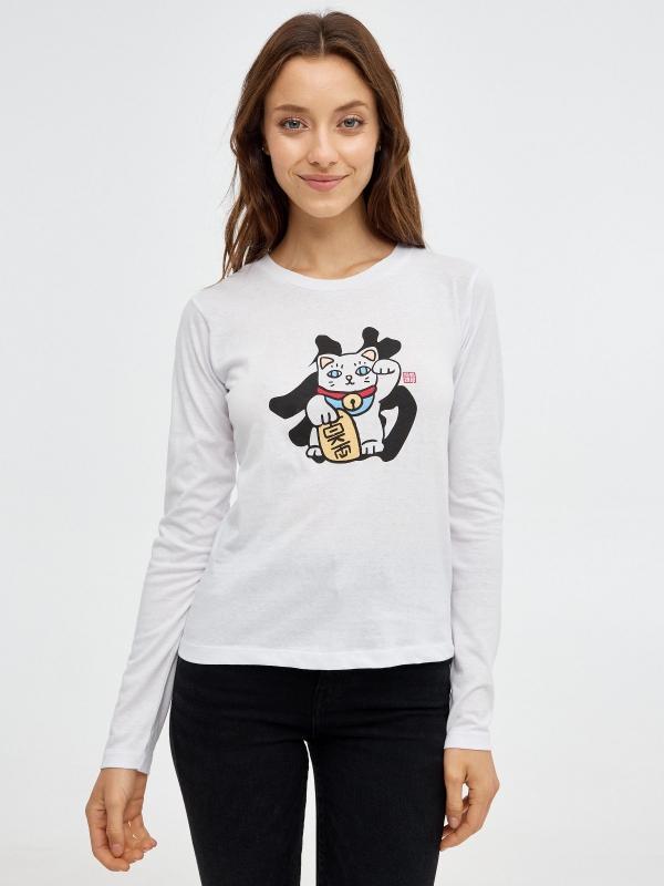 In side Camiseta gato chino