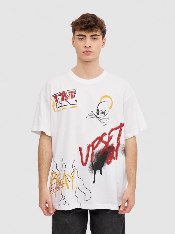 In side Camiseta graffiti corazón