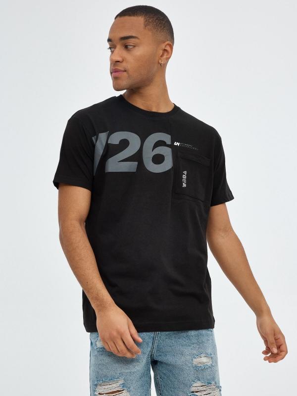 In side Camiseta gráfico con bolsillo