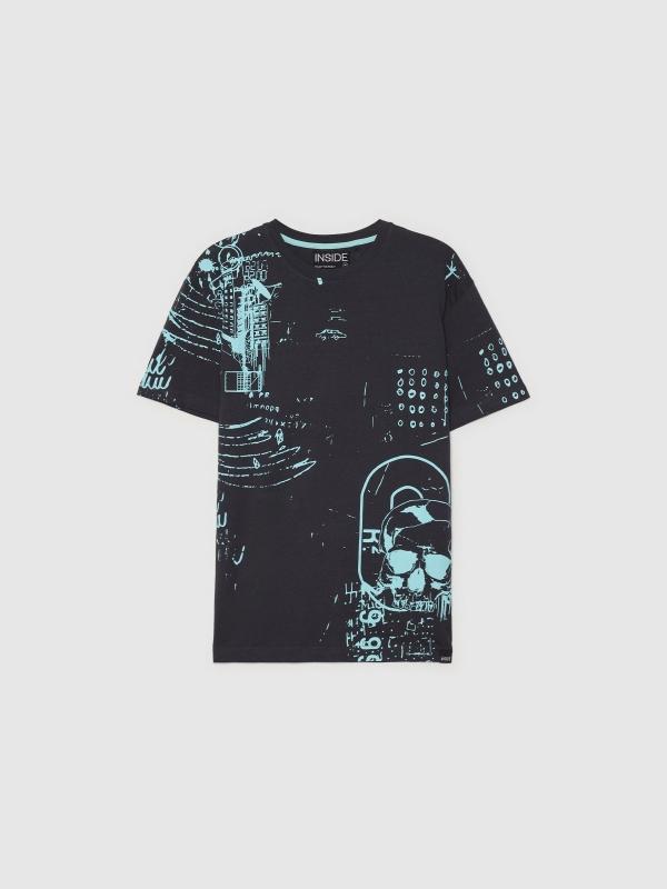 In Side Camiseta Gráficos Calavera