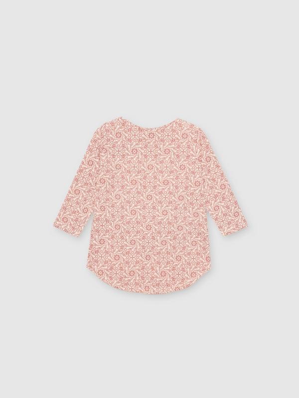 In Side Camiseta Manga 3/4 Estampado Paisley