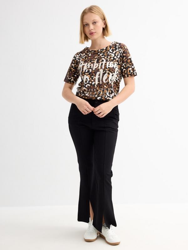 In Side Camiseta Manga Corta Animal Print