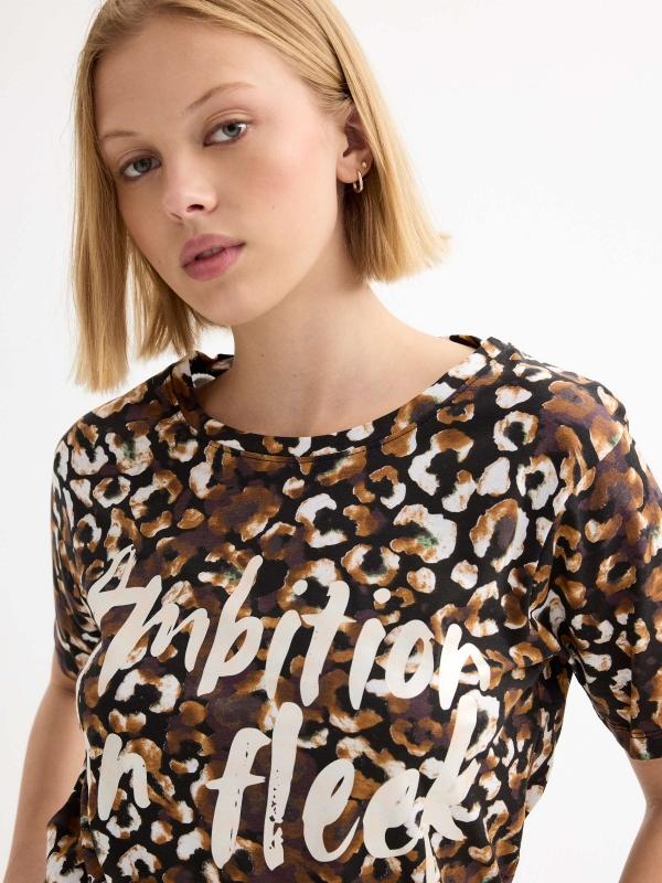 In Side Camiseta Manga Corta Animal Print