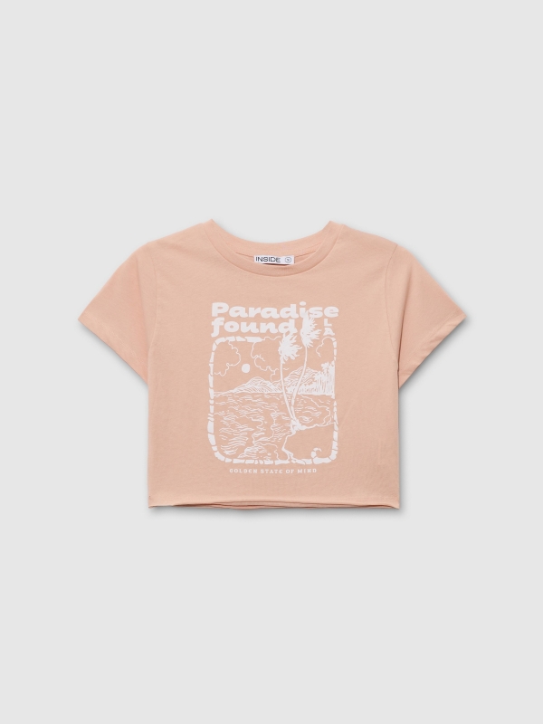 In side Camiseta manga corta crop Paradise Found