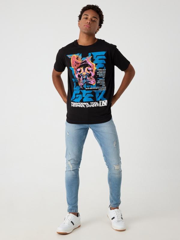 In Side Camiseta Manga Corta Estampada