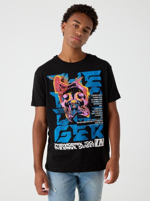 In side Camiseta manga corta estampada