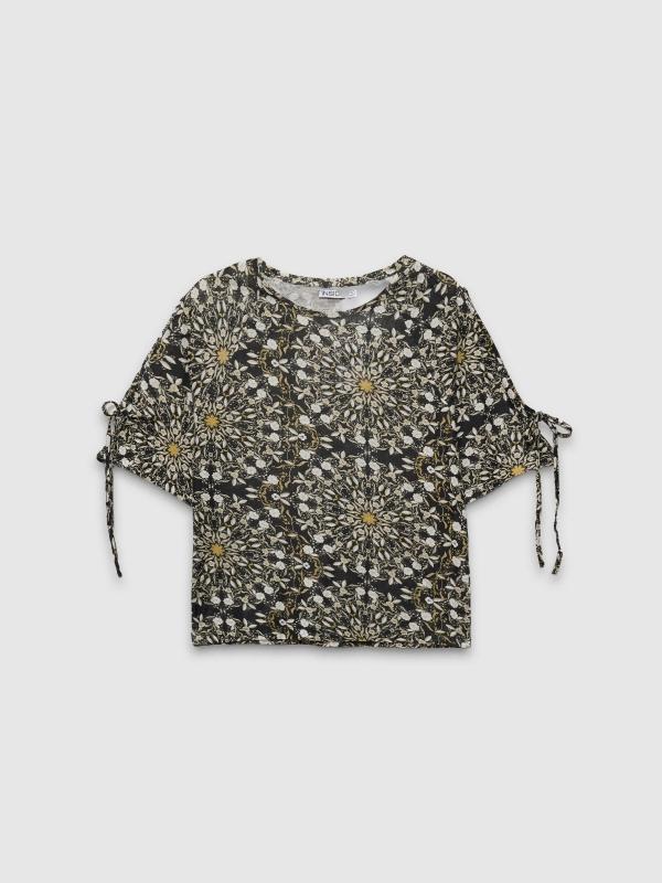 In Side Camiseta Manga Corta Estampada Lazos