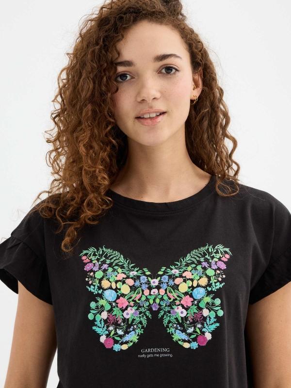 In Side Camiseta Manga Corta Volante