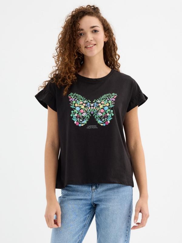 In side Camiseta manga corta volante