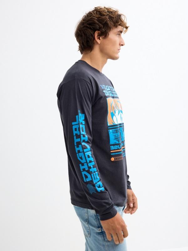 In Side Camiseta Manga Larga Estampado Gráfico