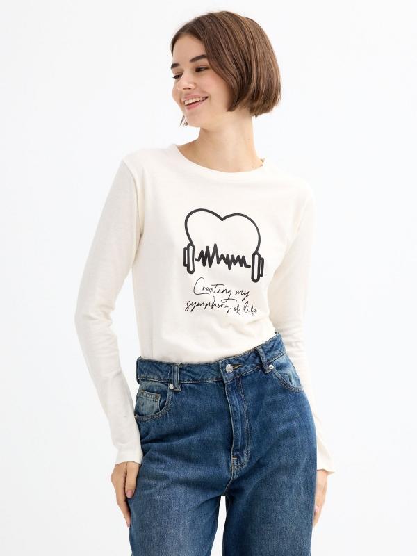 In side Camiseta manga larga gráfico