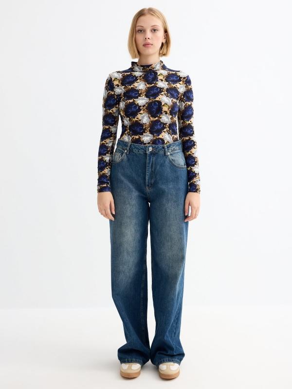 In Side Camiseta Manga Larga Perkins Flores