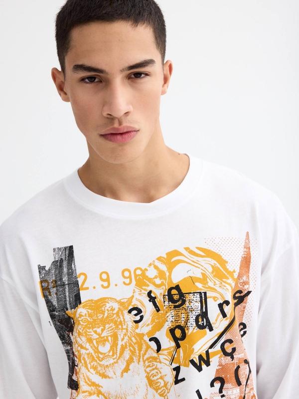 In Side Camiseta Manga Larga Print Combinado