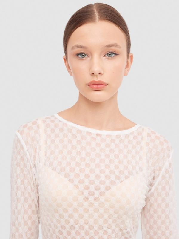 In Side Camiseta Manga Larga Semitransparente